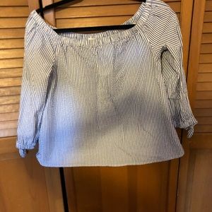 Vineyard vines off shoulder seersucker top- nwot